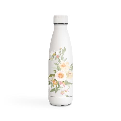 Gourde Inoxydable KollyKolla Isotherme 500ml Impression 3D Sans BPA Reutilisable Enfant Adulte Sport Bureau — 500ml Charme des Fleurs