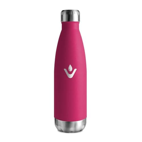 Gourde Isotherme Inox 500ml pour Adulte et Enfant - Étanche, Isolant sous Vide à Double Paroi - Bureau, École, Sport, Yo — Rose Rouge