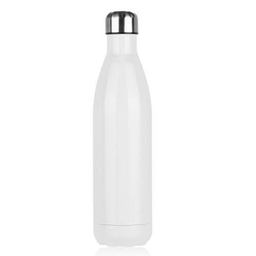 Gourde Inoxydable Isotherme Réutilisable 500ml Fleurs Rouge — Blanc