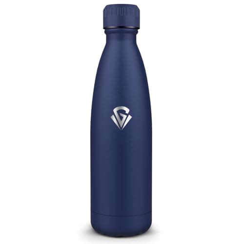Gourde Isotherme Inox 1000ML pour Boissons Chaudes et Froides - Bouteille Double Mur Étanche Sans BPA — Bleu Foncé - 750ml