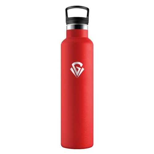 HoneyHolly Bouteille Isotherme en Acier Inoxydable 500ml pour Enfants et Adultes - Isolation Anti-Fuite et Sans BPA — Rouge - 1000ml