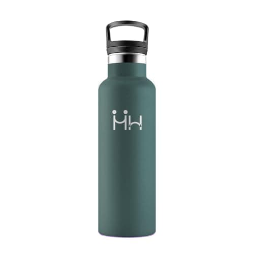 Gourde Enfant Honeyholly 500Ml BPA-Free Isotherme Réutilisable Campagne Eco-Ecole Gymnase — Vert Kaki - 500ml