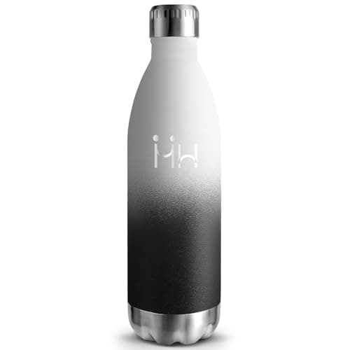 Gourde Isotherme HoneyHolly 500ML Inox sans BPA pour Sport et Outdoor — Blanc & Noirs - 1000ml