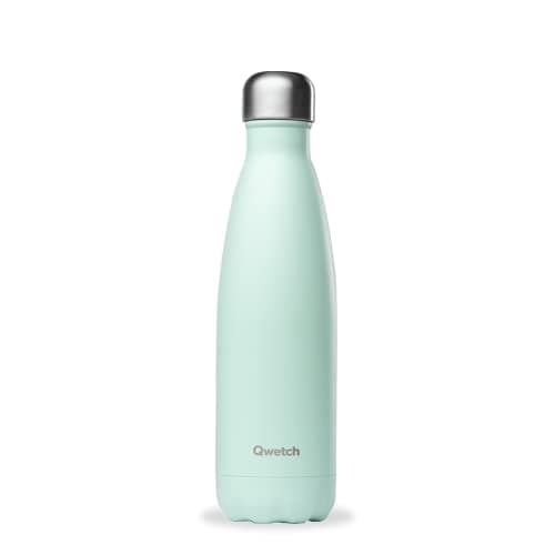 Qwetch - Bouteille Isotherme Pastel Vert 500ml - Gourde Inox pour Sport et Voyage - 24h Froid et 12h Chaud - Sans BPA, R
