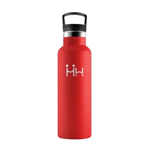 Gourde Enfant Honeyholly 500Ml BPA-Free Isotherme Réutilisable Campagne Eco-Ecole Gymnase — Rouge - 500ml