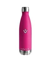 Gourde Isotherme 500ml Sans BPA Réutilisable - Bouteille Isolée pour Running, Bureau et École - Processus de Revêtement — Rose Rouge - 500ml