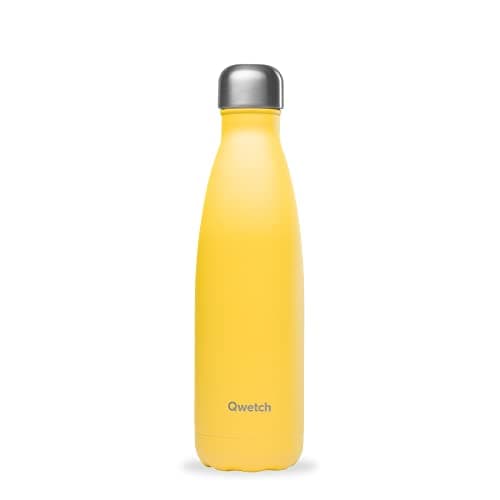 Bouteille Isotherme Inox 500ml - Étanche, Sans BPA & Réutilisable - Gourde pour Sport, Voyage, Bureau et Randonnée — Jaune