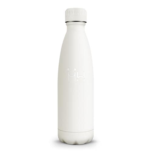 Bouteille Isotherme Gourde 500ML Inox Réutilisable - Bureau École Sport — Blanc Crème - 500ml