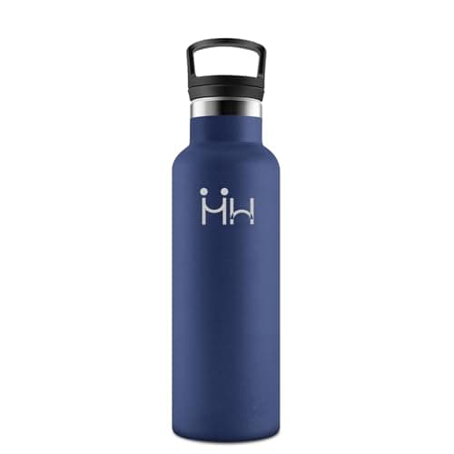 HoneyHolly Bouteille Isotherme en Acier Inoxydable 500ml pour Enfants et Adultes - Isolation Anti-Fuite et Sans BPA — Bleu Foncé - 500ml