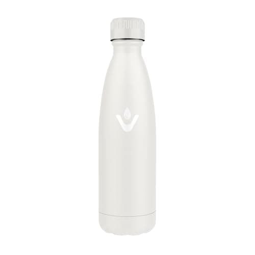 Bouteille Isotherme Inox 500ml pour Sport et Voyage Étanche et Réutilisable, Gourde Métal Woman and Man — Blanc