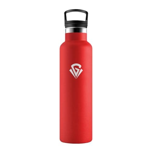 Gourde Isotherme Acier Inoxydable 500ml pour Enfant et Adulte - Randonnée et Gym - Étanche, Réutilisable, sans BPA — G丨rouge Éclatant