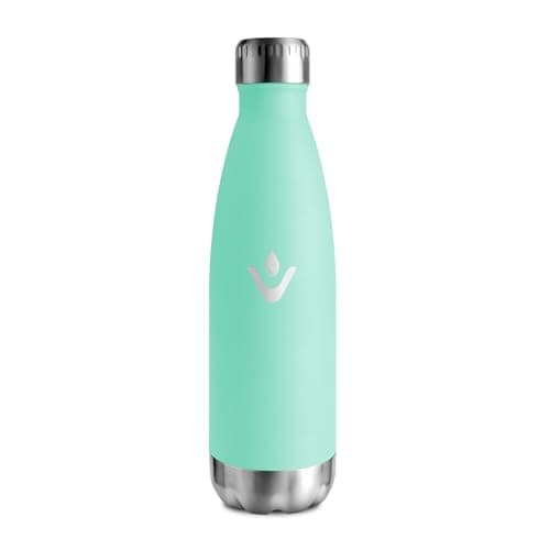 Gourde Isotherme Inox 500ml pour Adulte et Enfant - Étanche, Isolant sous Vide à Double Paroi - Bureau, École, Sport, Yo — Bleu-vert