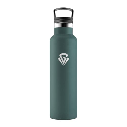Gourde Isotherme Acier Inoxydable 500ml pour Enfant et Adulte - Randonnée et Gym - Étanche, Réutilisable, sans BPA — G丨vert Armée