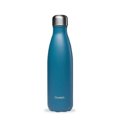 Bouteille Isotherme Inox 500ml - Étanche, Sans BPA & Réutilisable - Gourde pour Sport, Voyage, Bureau et Randonnée — Bleu Canard