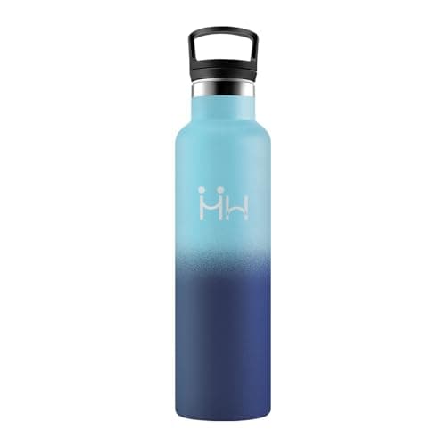 Bouteille Inox Étanche et Réutilisable pour Randonnée et Jogging — Hh丨bleu + Bleu Foncé