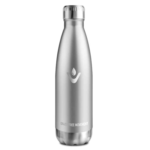 Goutte Isotherme Réutilisable 500ml, Inox Double Paroi Sans BPA, Bouteille Étanche Idéale pour Enfants et Adultes - Bure — Acier Inoxydable