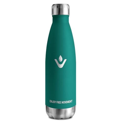 Goutte Isotherme Réutilisable 500ml, Inox Double Paroi Sans BPA, Bouteille Étanche Idéale pour Enfants et Adultes - Bure — Vert Foncé