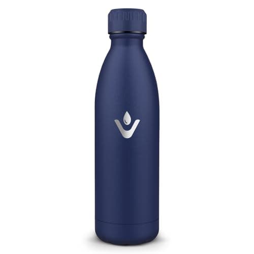 Gourde Enfant HoneyHolly Acier Inoxydable 18/8 Bleu Foncé Étanche Double Isolation Pour Camping Écoles Gymnases — Bleu Foncé - 1000ml