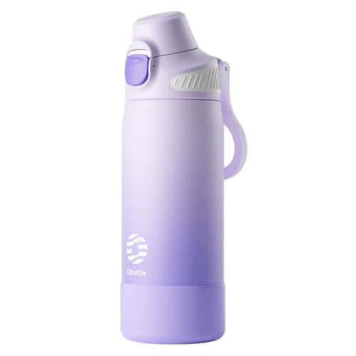 Bouteille Isotherme FJBottle Gourde 600ml/700ml/1L pour Sport et Voyage - Ouverture en Un Clic, Sans BPA, Bouteille Inox — Violet