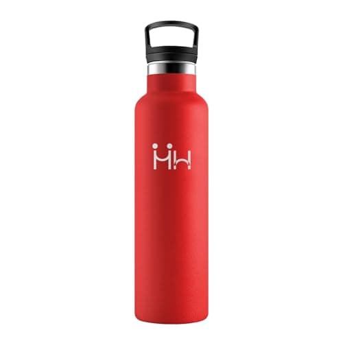Gourde Enfant Honeyholly 500Ml BPA-Free Isotherme Réutilisable Campagne Eco-Ecole Gymnase — Rouge - 750ml