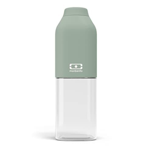 Monbento Bouteille d'Eau MB Positive M Natural Cream 500ml Hermétique pour Bureau Sport Pique-Nique Sans BPA Zéro Déchet — Vert Natural