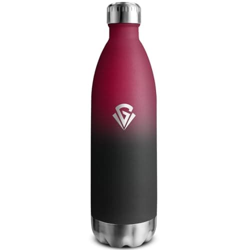 Bouteille Isotherme Inox 500ml pour Sport et Voyage Adulte — Rouge-noir