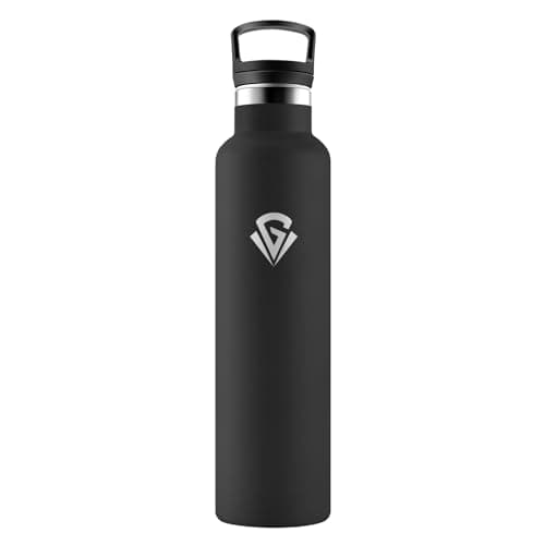 Gourde Isotherme Acier Inoxydable 500ml pour Enfant et Adulte - Randonnée et Gym - Étanche, Réutilisable, sans BPA — G丨noir