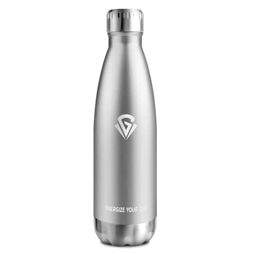 Bouteille Isotherme Inox 500ml pour Sport et École | Gourde Étanche et Durable | Anti BPA | Double Paroi | Bureau et Éco — Acier Inoxydable