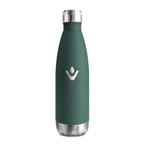 Gourde Isotherme Inox 500ml pour Adulte et Enfant - Étanche, Isolant sous Vide à Double Paroi - Bureau, École, Sport, Yo — Vert Olive