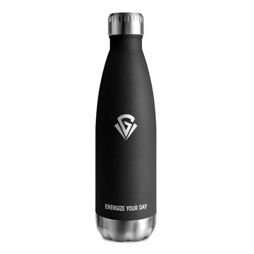 Bouteille Isotherme Inox 500ml pour Sport et École | Gourde Étanche et Durable | Anti BPA | Double Paroi | Bureau et Éco — Noir