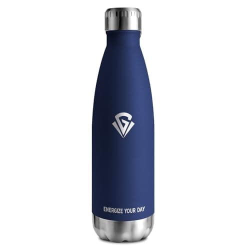 Bouteille Isotherme Inox 500ml pour Sport et École | Gourde Étanche et Durable | Anti BPA | Double Paroi | Bureau et Éco — Bleu Foncé