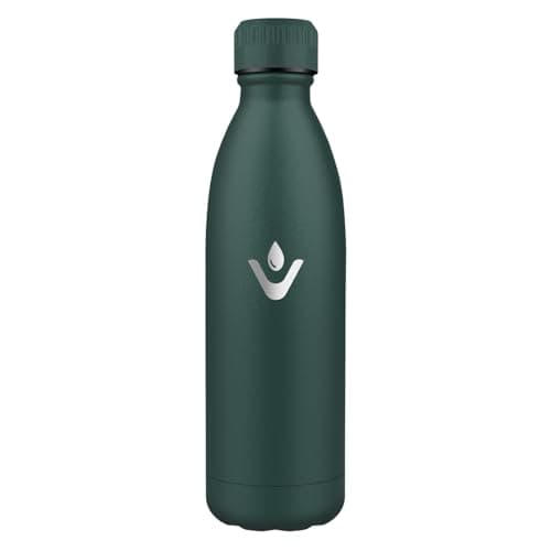 Gourde Enfant HoneyHolly Acier Inoxydable 18/8 Bleu Foncé Étanche Double Isolation Pour Camping Écoles Gymnases — Vert Kaki - 1000ml