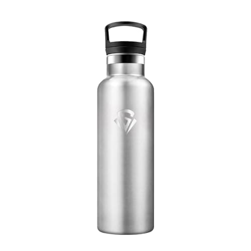 HoneyHolly Bouteille Isotherme en Acier Inoxydable 500ml pour Enfants et Adultes - Isolation Anti-Fuite et Sans BPA — Inox - 500ml