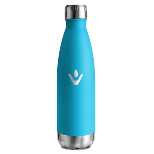 Gourde Isotherme Inox 500ml pour Adulte et Enfant - Étanche, Isolant sous Vide à Double Paroi - Bureau, École, Sport, Yo — Bleu Ciel