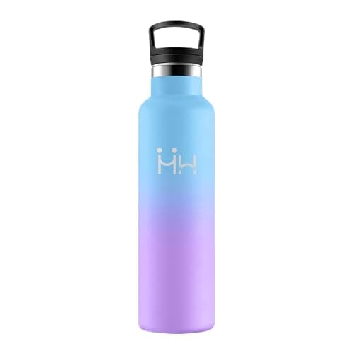Bouteille Inox Étanche et Réutilisable pour Randonnée et Jogging — Hh丨bleu + Tout Violet Foncé