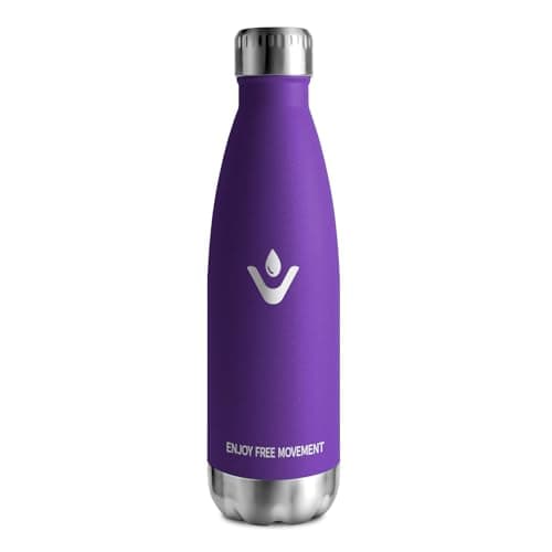 Goutte Isotherme Réutilisable 500ml, Inox Double Paroi Sans BPA, Bouteille Étanche Idéale pour Enfants et Adultes - Bure — Violet Foncé