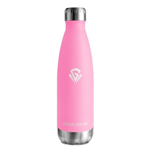 Bouteille Isotherme Inox 500ml pour Sport et École | Gourde Étanche et Durable | Anti BPA | Double Paroi | Bureau et Éco — Rose
