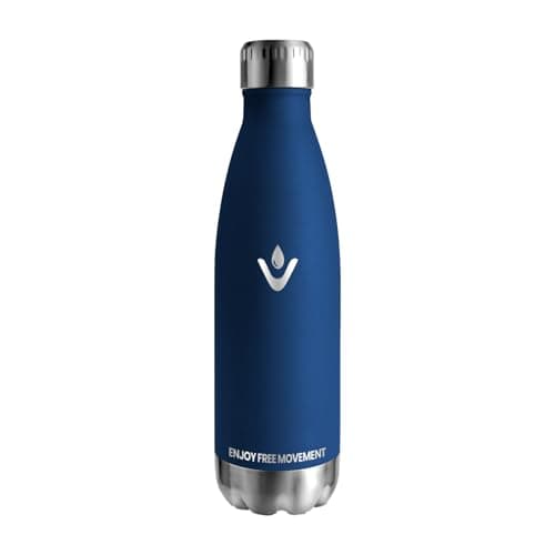 Gourde Isotherme Grsta 500ml pour Enfant et Sport - Bouteille Inox Reutilisable - Bouteille d'Eaupour Sport, École et Gy — Bleu Foncé-1