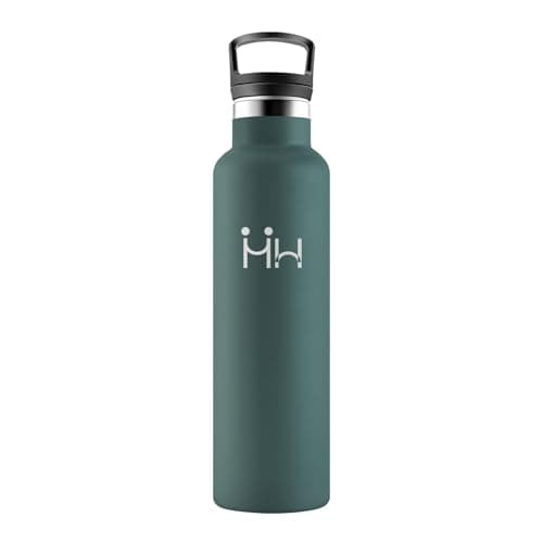 Gourde Enfant Honeyholly 500Ml BPA-Free Isotherme Réutilisable Campagne Eco-Ecole Gymnase — Vert Kaki - 750ml