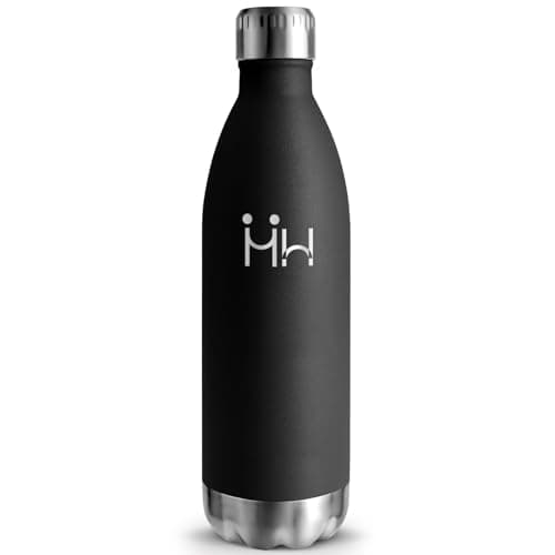 Gourde Isotherme HoneyHolly 500ML Inox sans BPA pour Sport et Outdoor — Noir - 1000ml