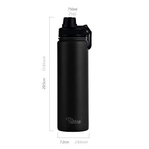 Gourde Isotherme 750 ml en Acier Inoxydable Double Paroi - Garde le Froid 16h & le Chaud 10h, Anti-fuite Sans BPA pour l