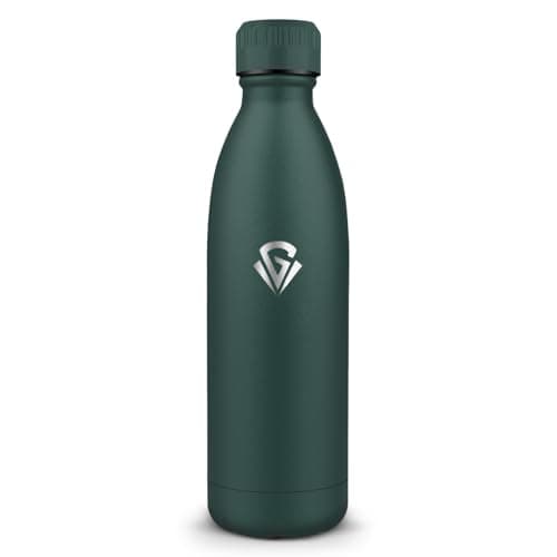 Gourde Isotherme Inox 1000ML pour Boissons Chaudes et Froides - Bouteille Double Mur Étanche Sans BPA — Vert Kaki - 1000ml
