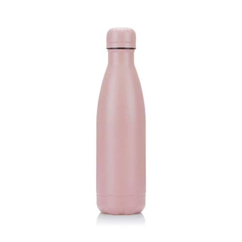 Gourde Inoxydable Isotherme Réutilisable 500ml Fleurs Rouge — Rose Pâle