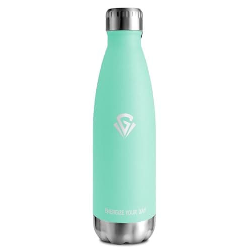 Bouteille Isotherme Inox 500ml pour Sport et École | Gourde Étanche et Durable | Anti BPA | Double Paroi | Bureau et Éco — Vert Bleu