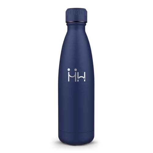 Bouteille Isotherme Gourde 500ML Inox Réutilisable - Bureau École Sport — Bleu Foncé - 500ml