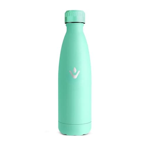 Gourde Enfant HoneyHolly Acier Inoxydable 18/8 Bleu Foncé Étanche Double Isolation Pour Camping Écoles Gymnases — Bleu Vert - 500ml