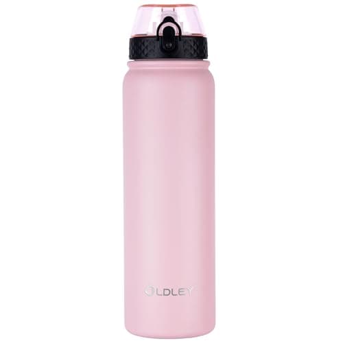 Gourde Oldley en Acier Inoxydable 1L Thermostique et Étanche - Idéale pour Vélo et Camping - Maintient le Boisson Frais — Rose