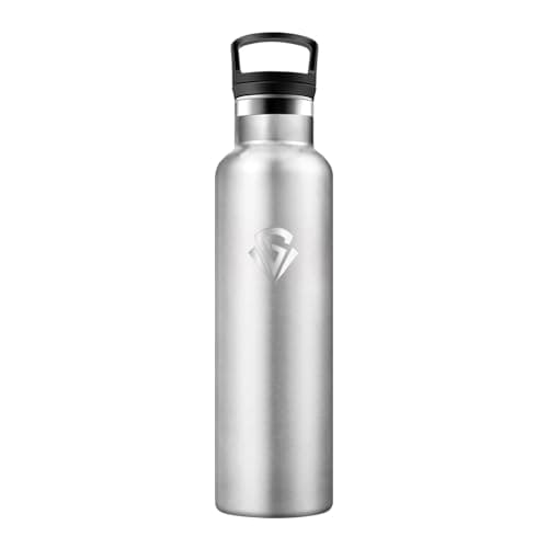 HoneyHolly Bouteille Isotherme en Acier Inoxydable 500ml pour Enfants et Adultes - Isolation Anti-Fuite et Sans BPA — Inox - 750ml