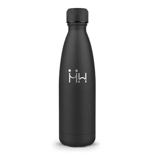 Bouteille Isotherme Gourde 500ML Inox Réutilisable - Bureau École Sport — Noir - 500ml