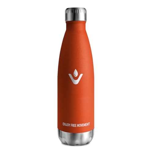 Goutte Isotherme Réutilisable 500ml, Inox Double Paroi Sans BPA, Bouteille Étanche Idéale pour Enfants et Adultes - Bure — Orange